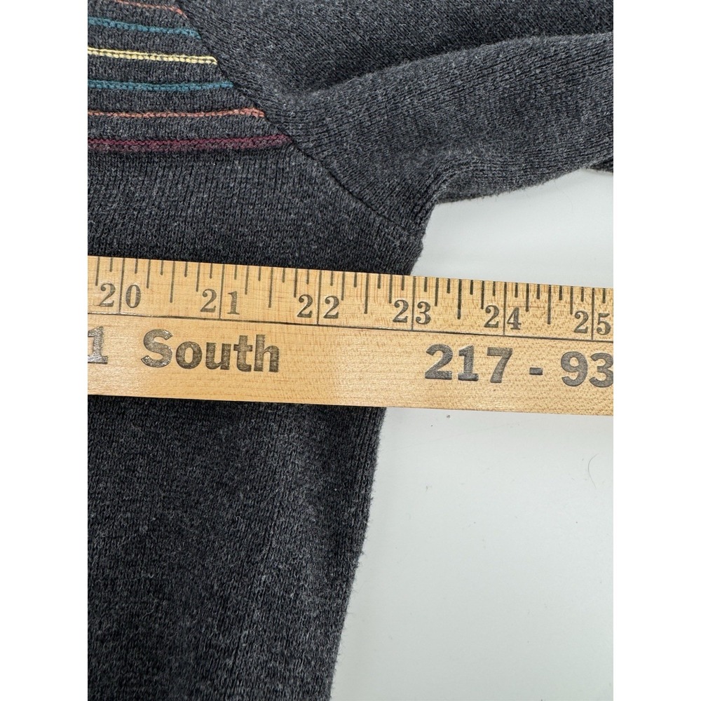 Marine Layer Morrison Crewneck Sweater Mens Size XL Charcoal Gray Stripe‎ Knit - Picture 5 of 7